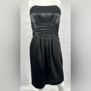 David’s Bridal Cocktail Length Cummerbund Waist Dress